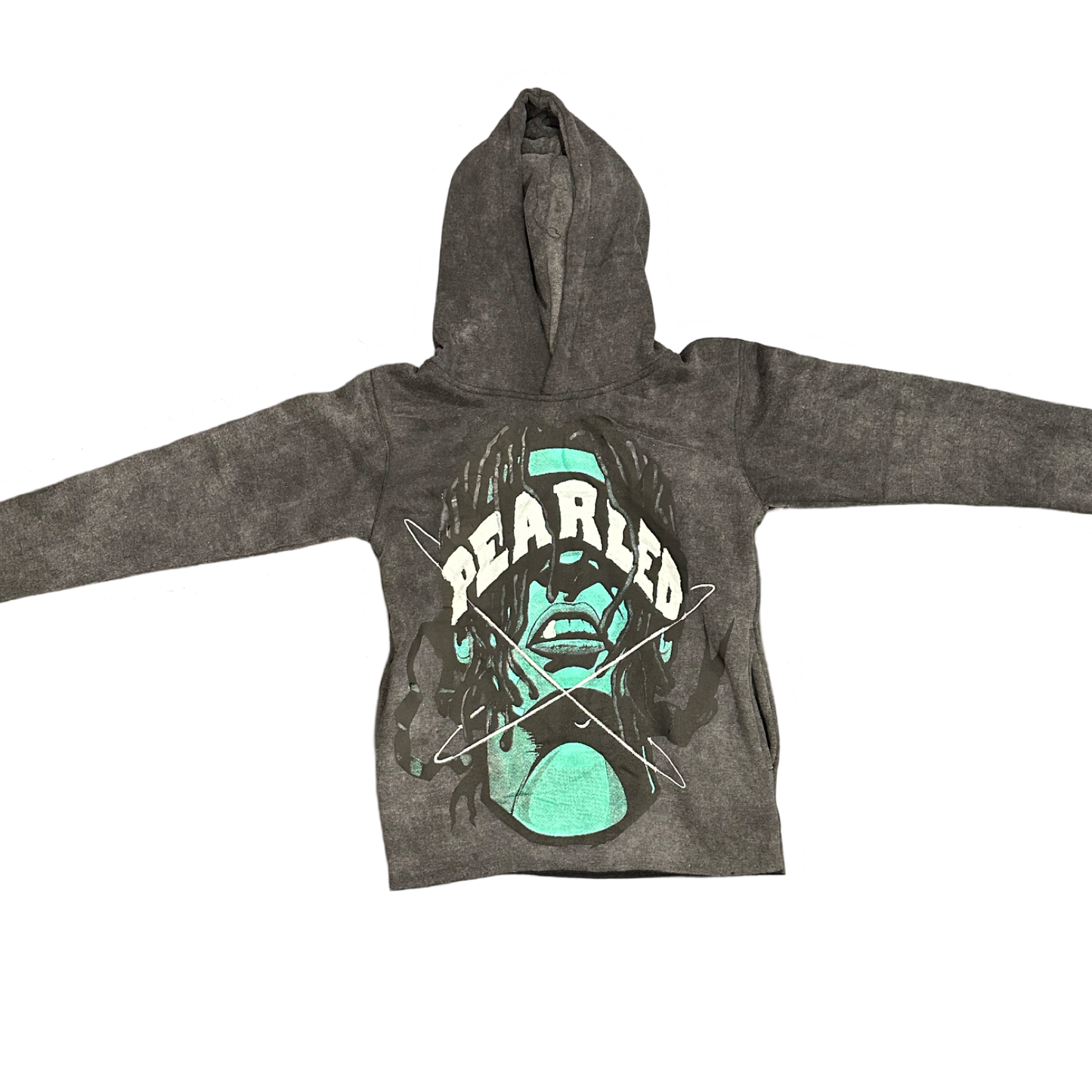 STONEY HOODIE CHARCOL GREY(acid washed)