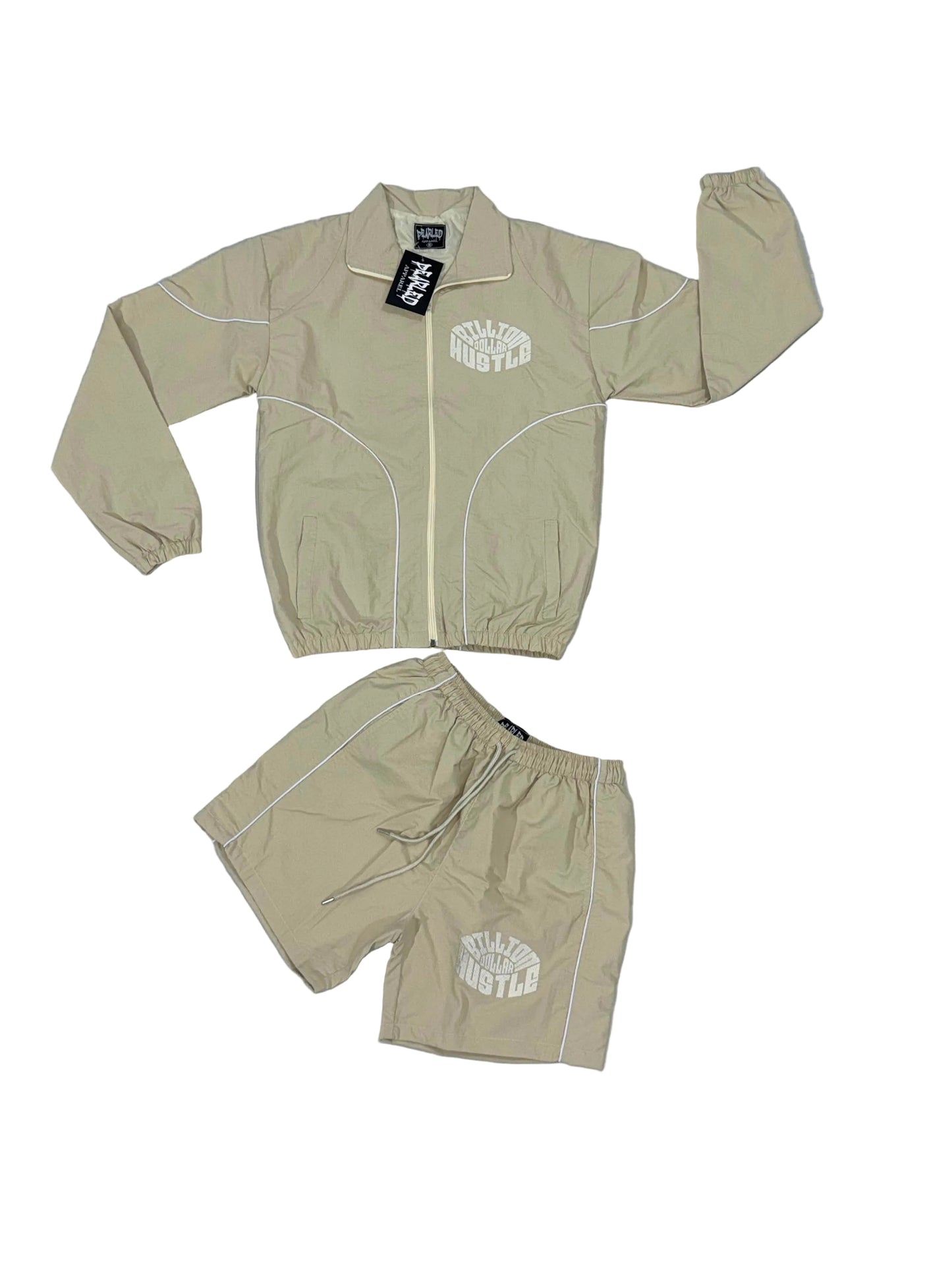 BDH RUNNER SHORT SET CREAM AND WHEAT
