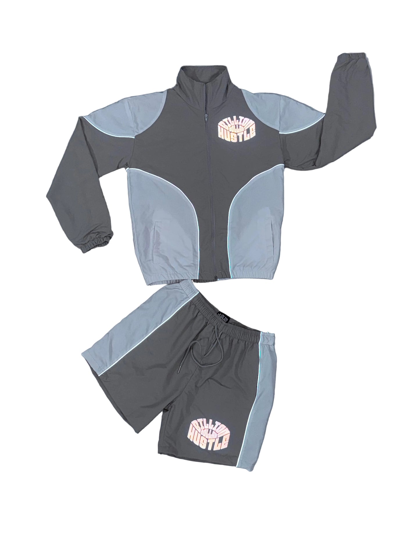 BDH RUNNER SHORT SET COOL GREY/WHITE