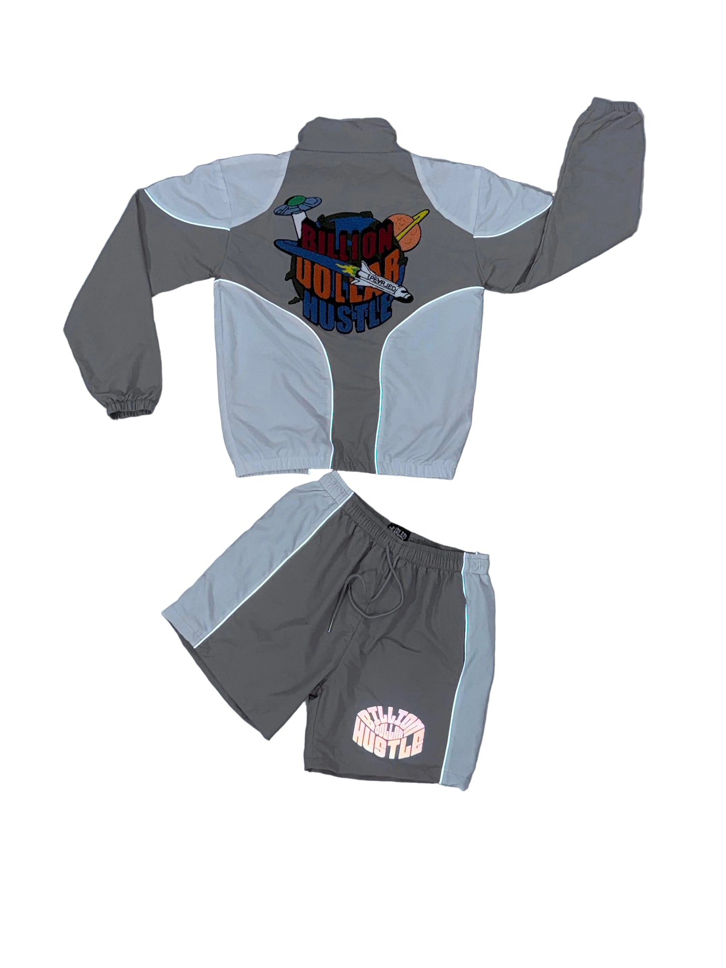 BDH RUNNER SHORT SET COOL GREY/WHITE