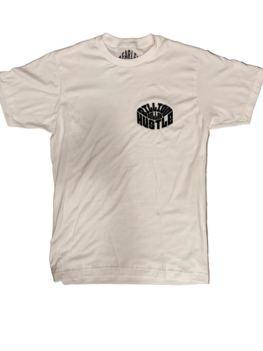 BILLION DOLLAR HUSTLE STADIUM TEE WHITE/BLACK LOGO