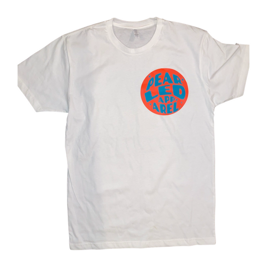 Sun tee white orange/ teal